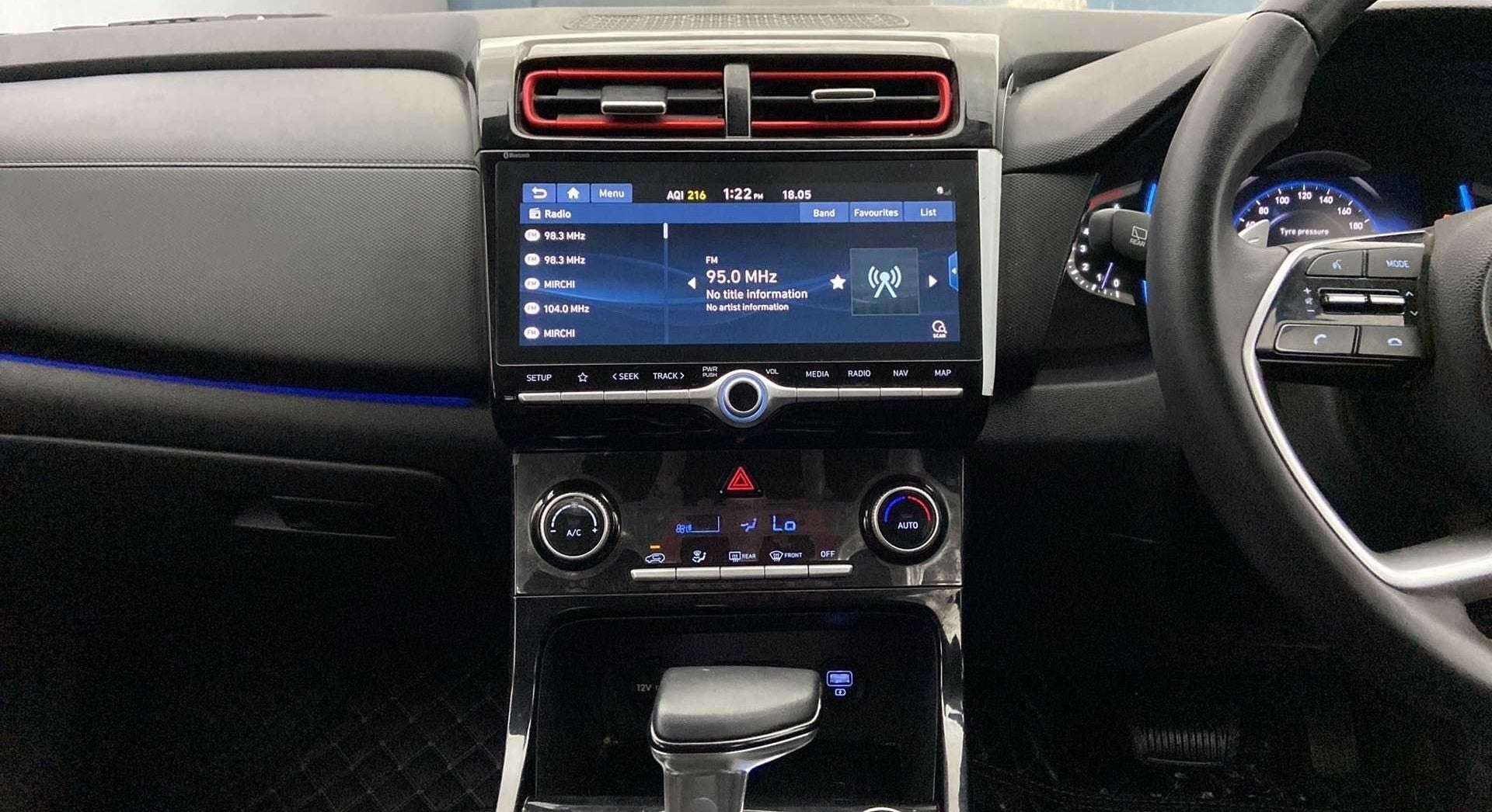 Interior dashboard of a Hyundai Creta 2018-2023