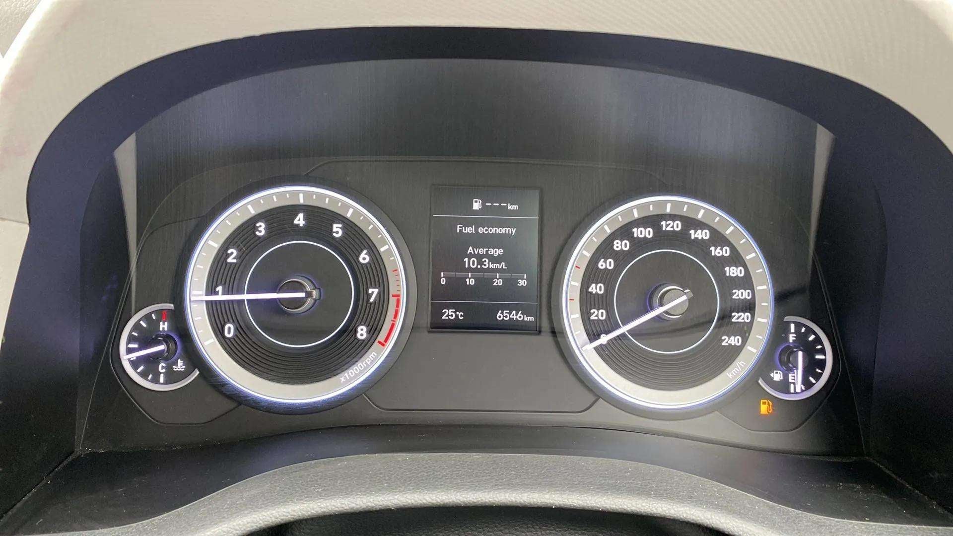 Instrument cluster view of a Hyundai Creta 2018-2023