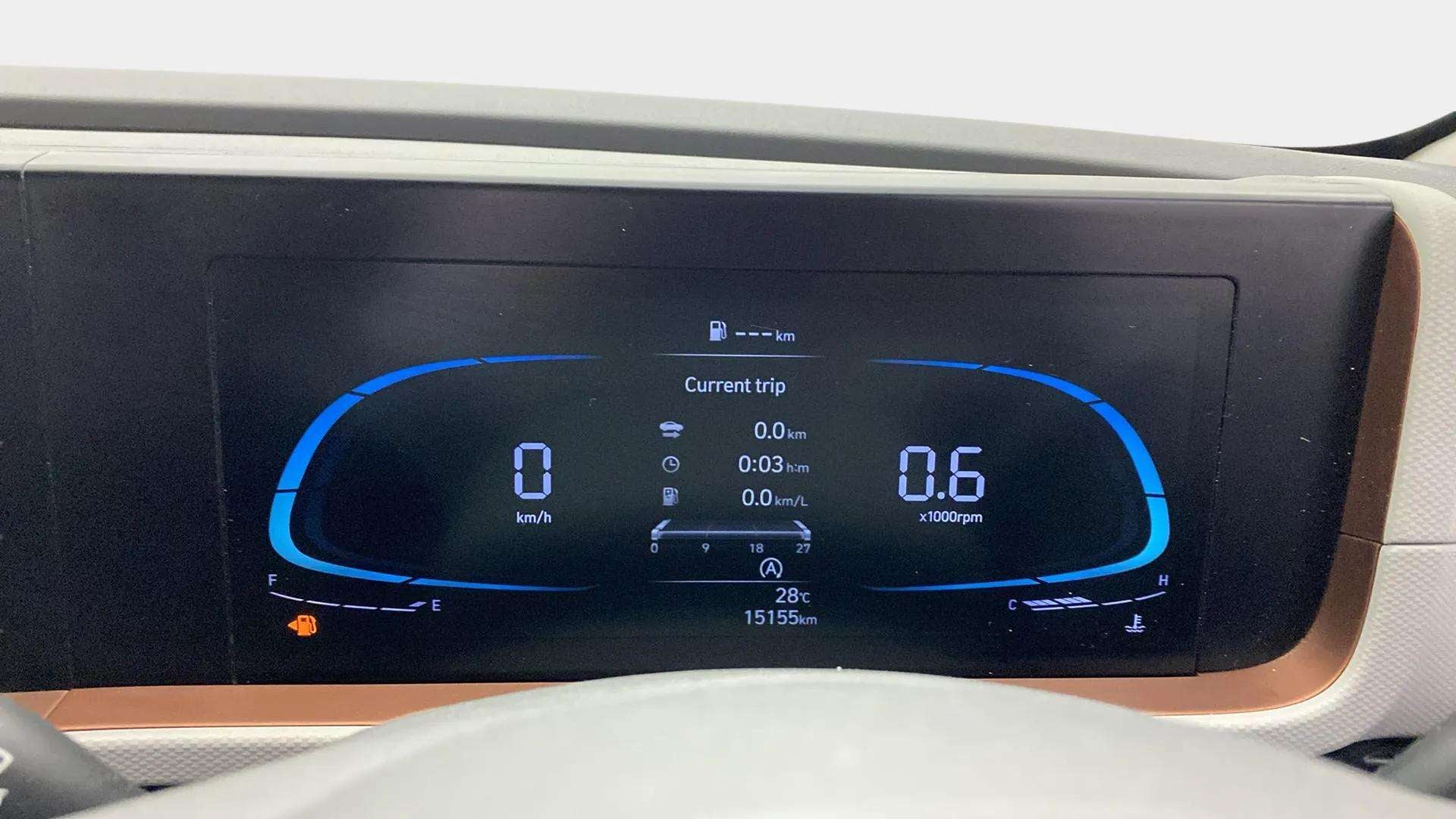 Instrument cluster display of a Hyundai Creta