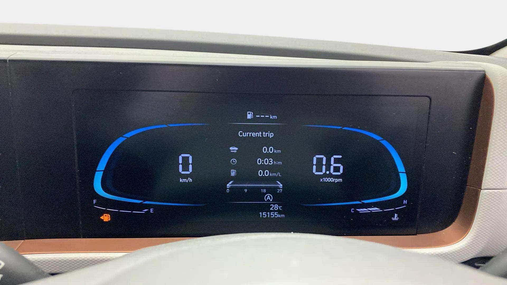Instrument cluster display of a Hyundai Creta