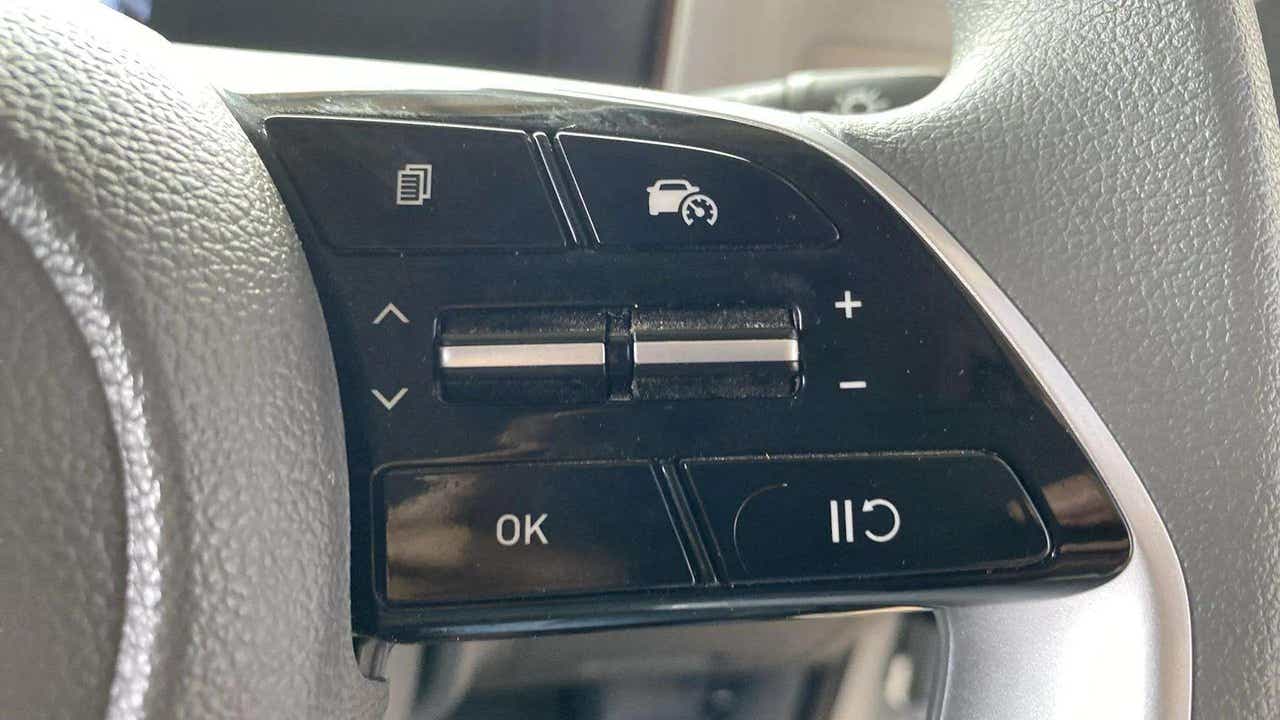 Steering wheel cruise control buttons of a Hyundai Creta