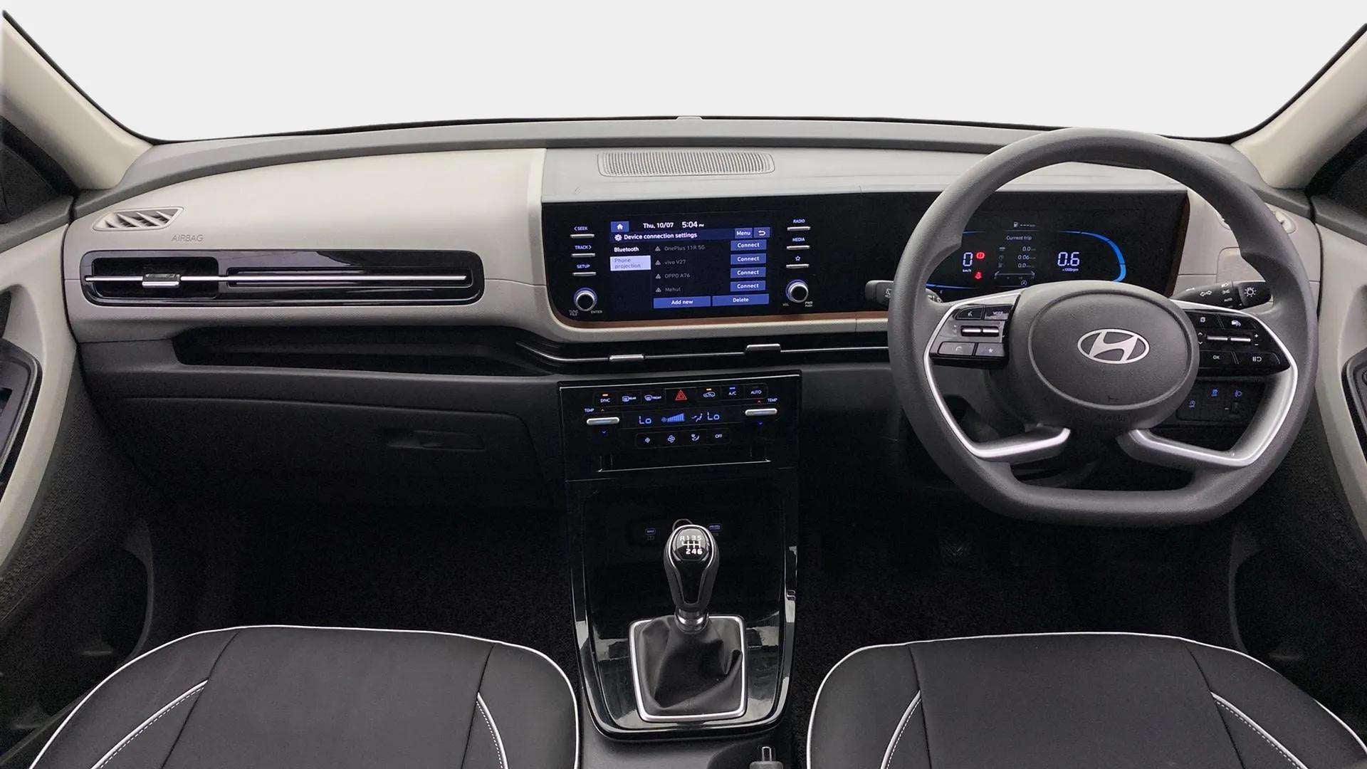 Interior dashboard of a Hyundai Creta