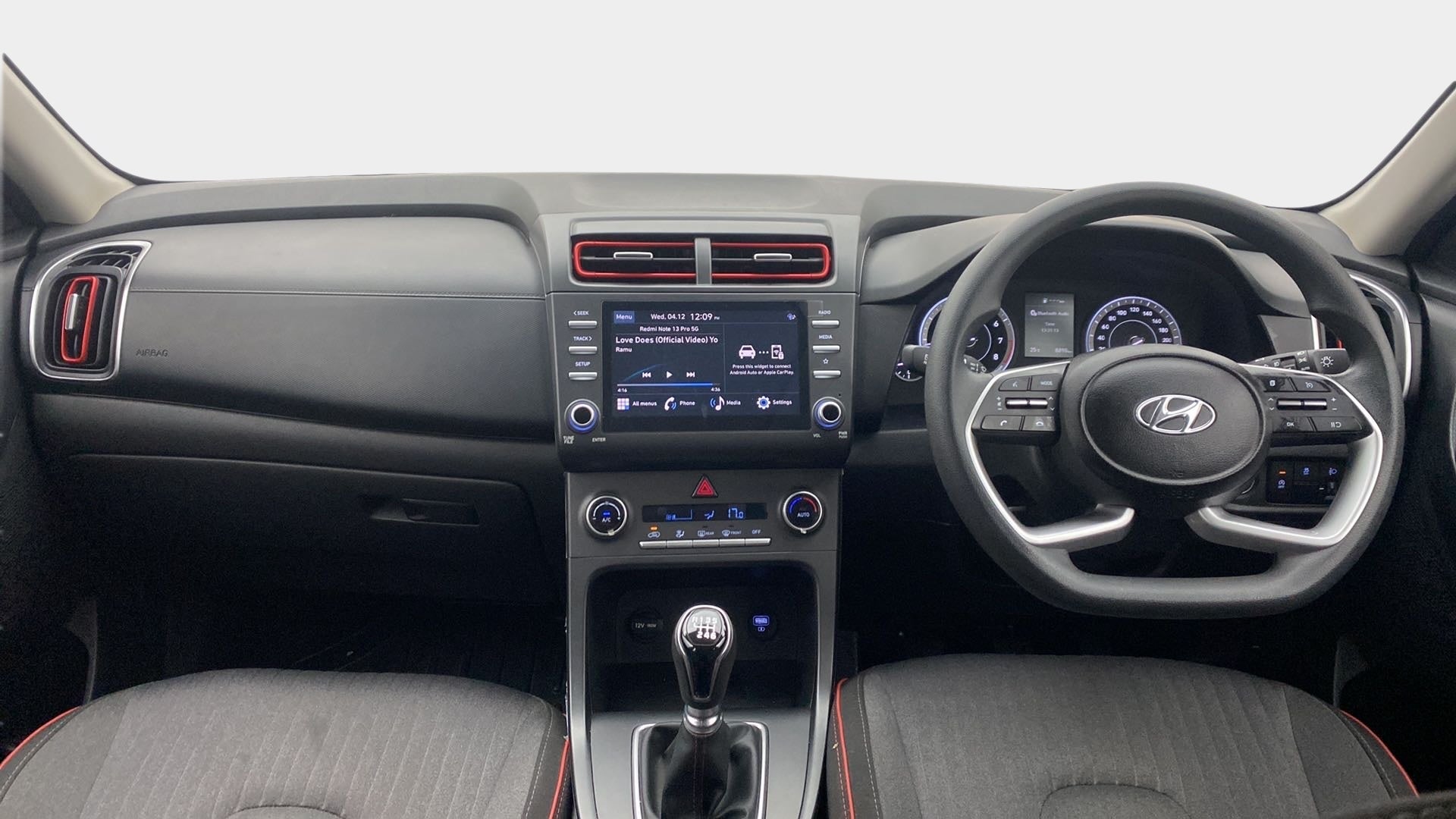 Interior dashboard view of a Hyundai Creta 2018-2023