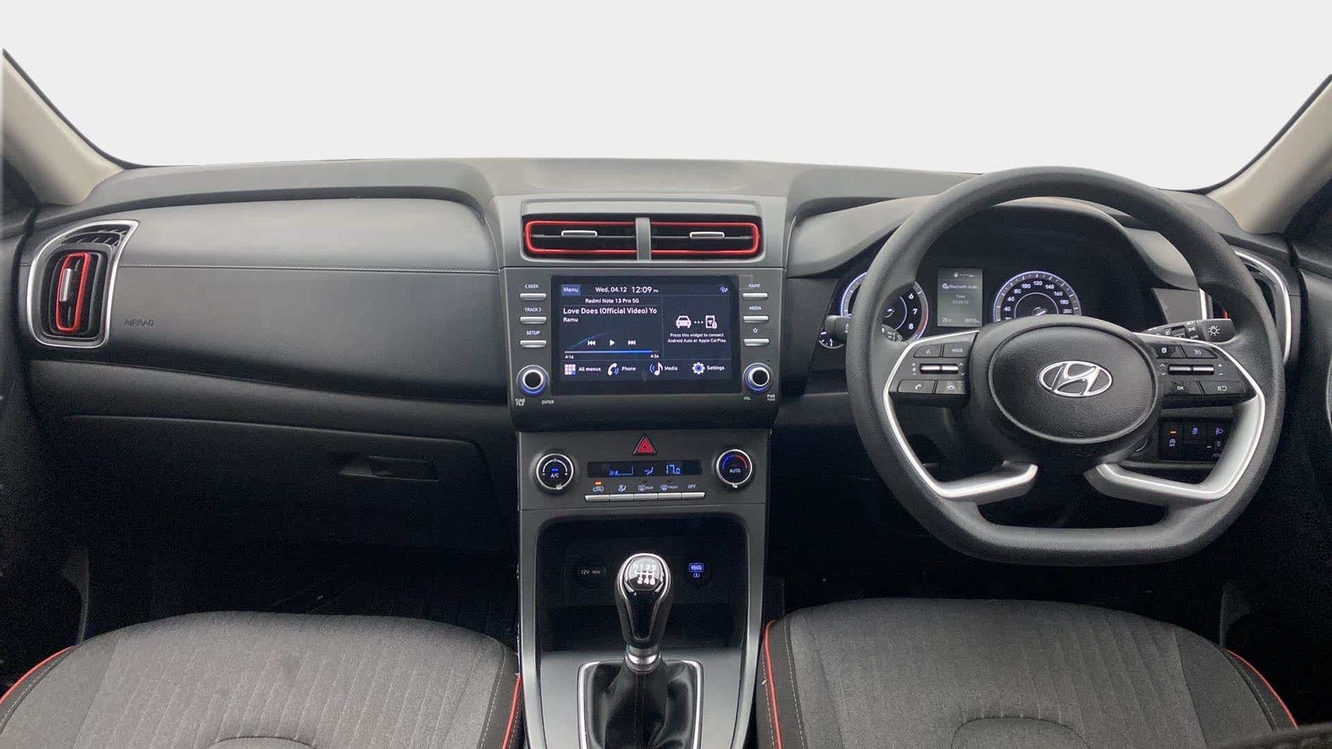 Interior dashboard view of a Hyundai Creta 2018-2023