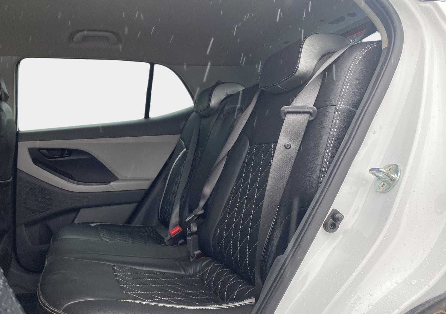 Rear seat view of a Hyundai Creta