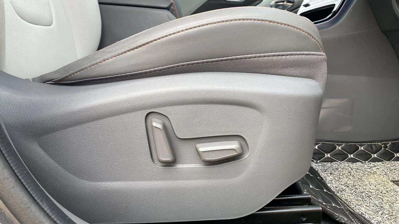Close-up of seat adjustment controls on a Hyundai Creta
