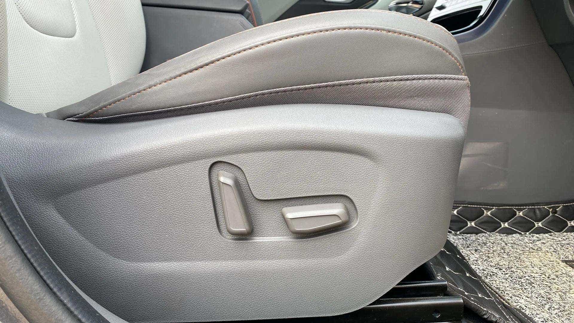 Close-up of seat adjustment controls on a Hyundai Creta