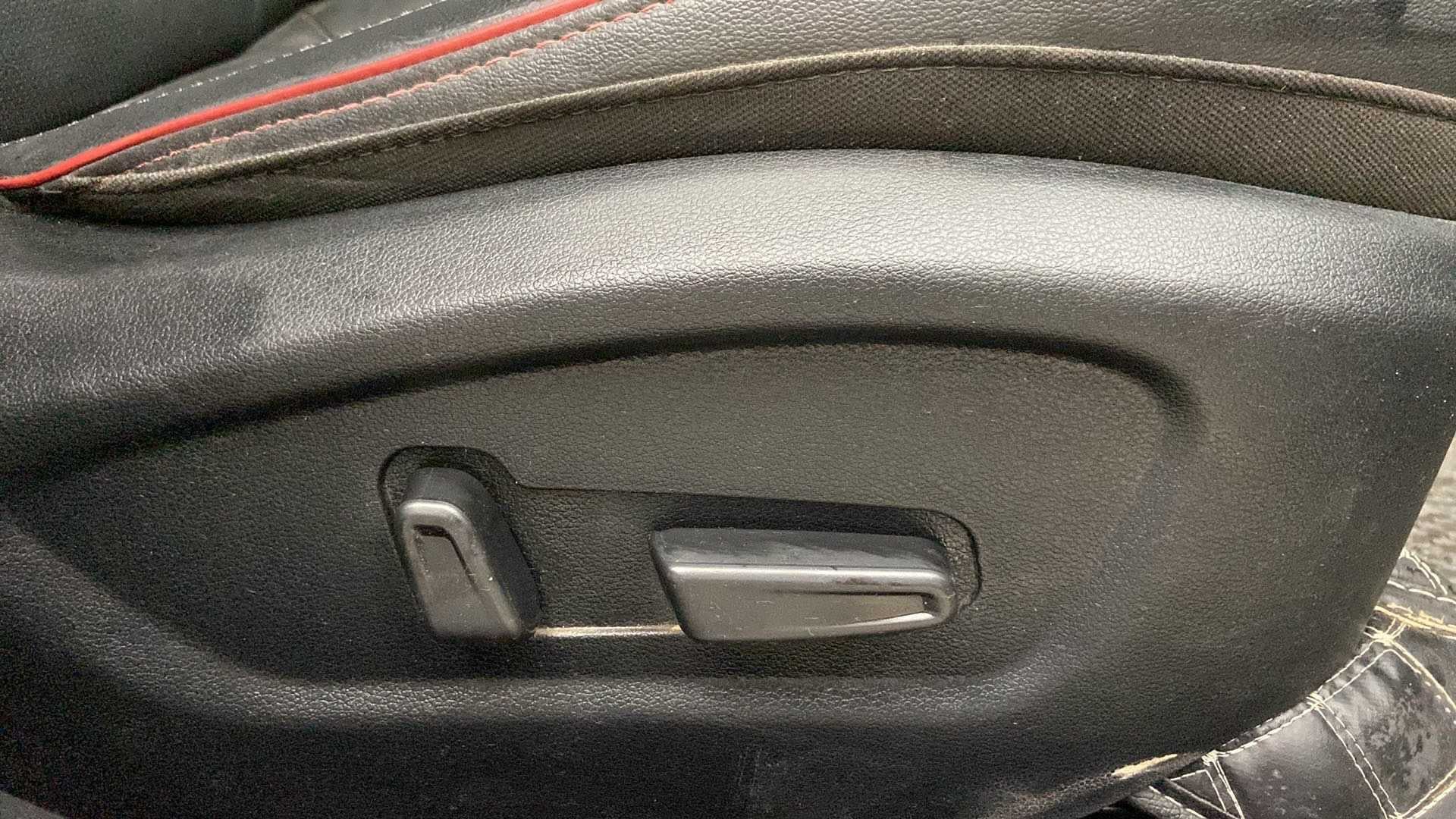 Close-up of a seat adjustment control of a Hyundai Creta 2018-2023