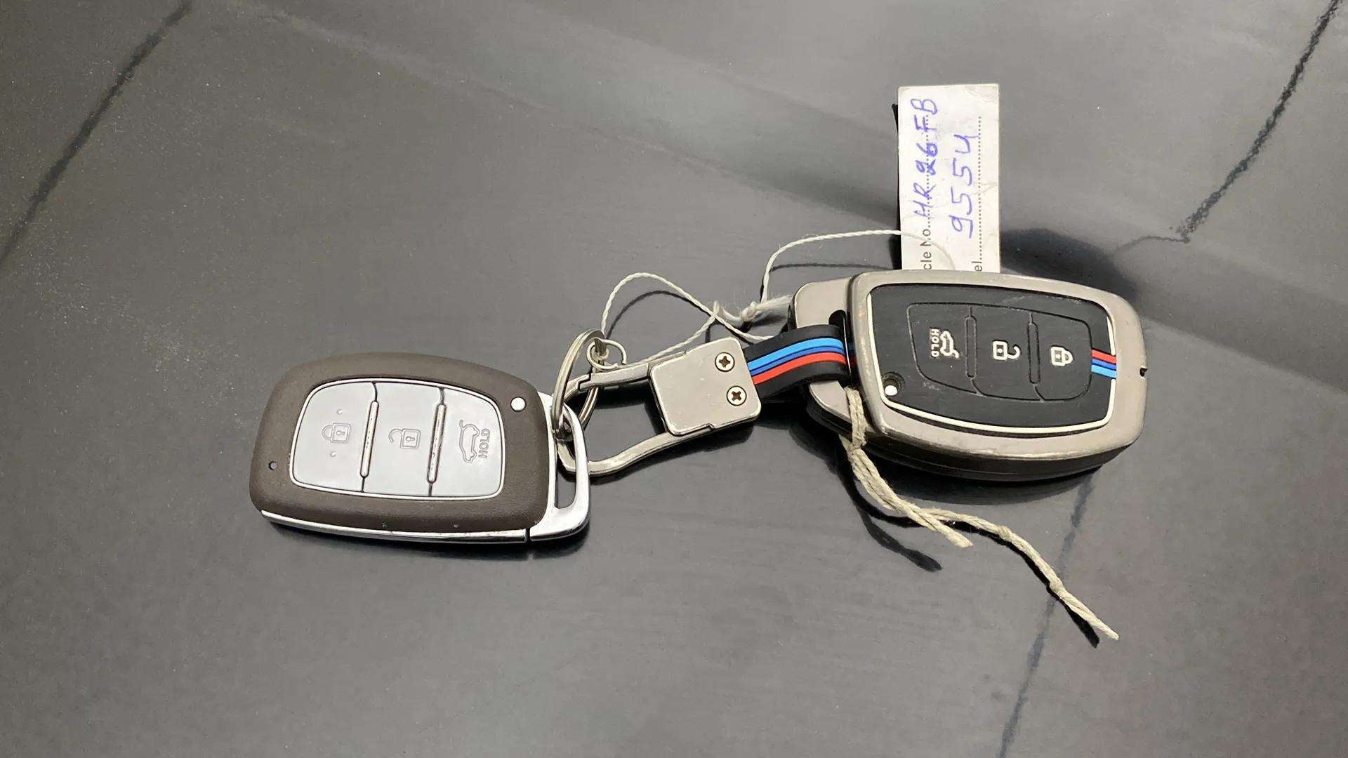 Close-up of car key fobs for a Hyundai Creta 2018-2023