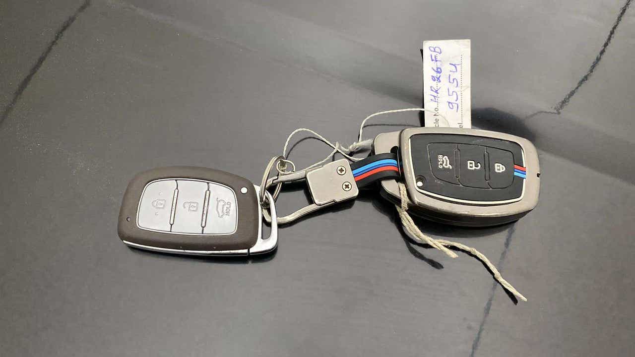 Close-up of car key fobs for a Hyundai Creta 2018-2023