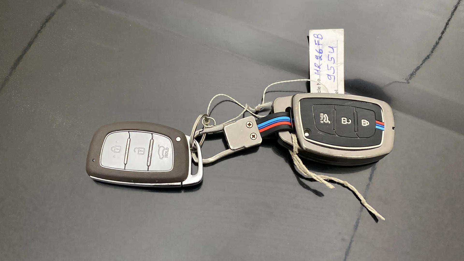 Close-up of car key fobs for a Hyundai Creta 2018-2023