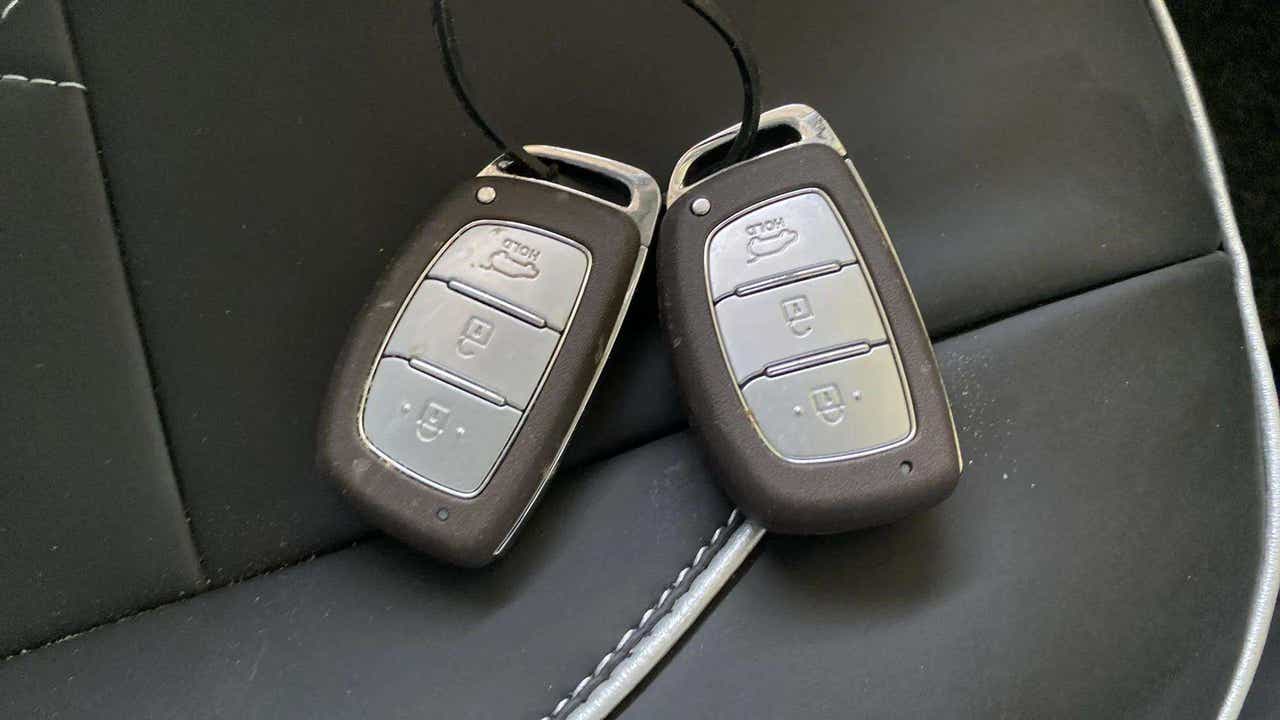 Close-up of key fobs for a Hyundai Creta