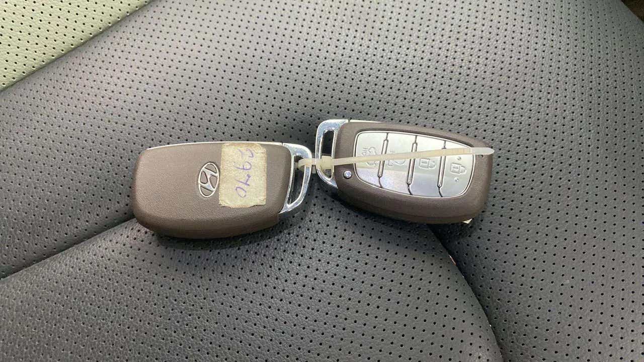 Close-up of car key fobs on a Hyundai Creta 2018-2023