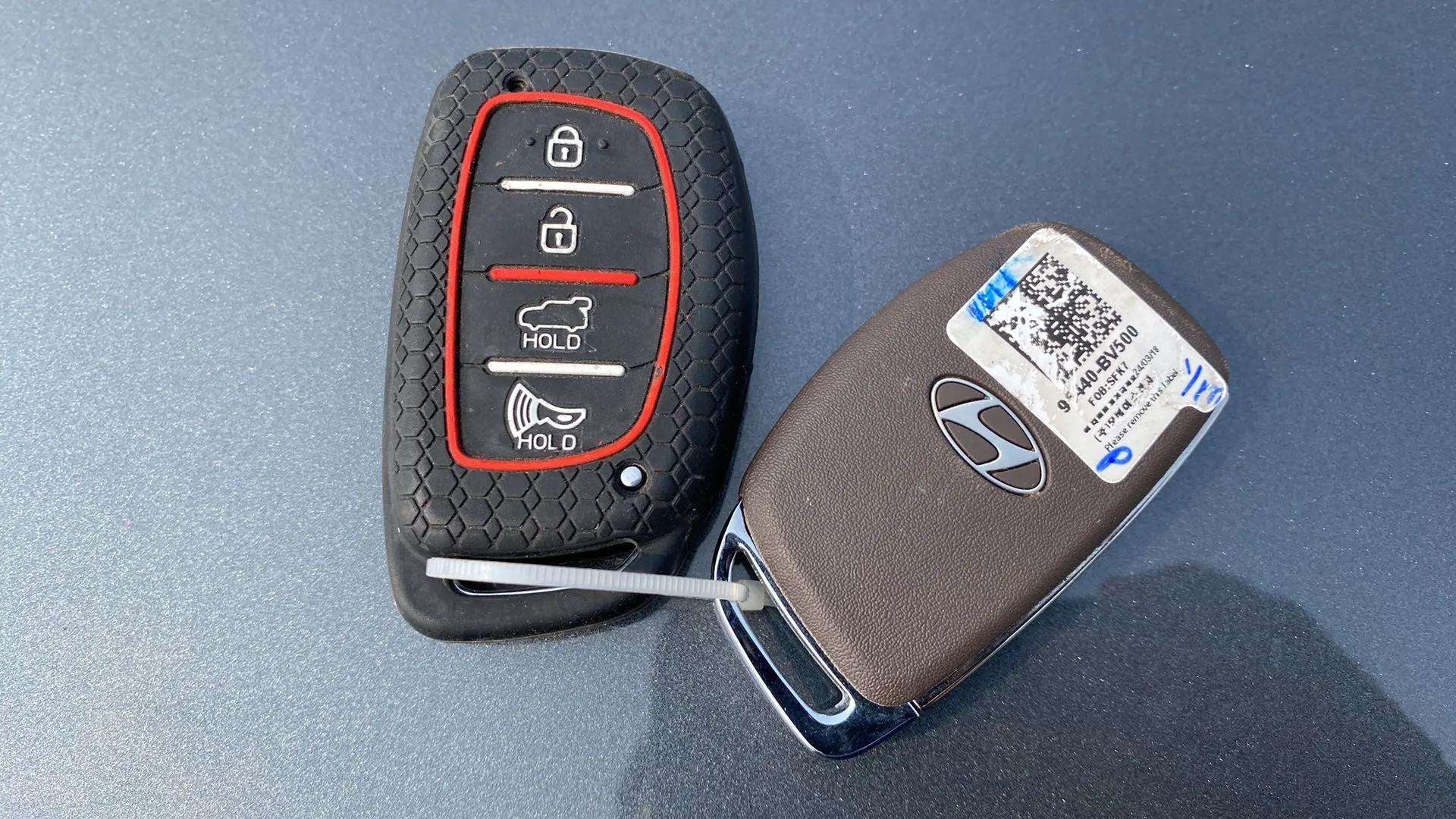 Car key fobs of a Hyundai Creta