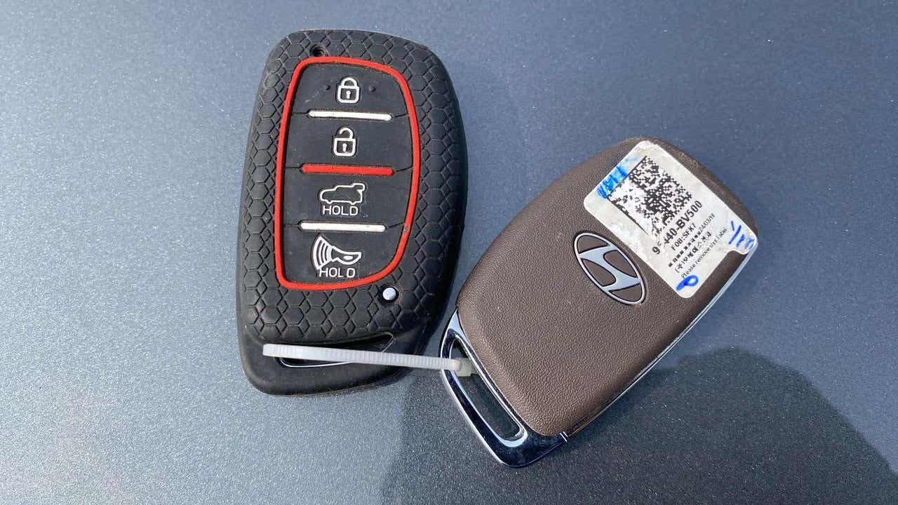 Car key fobs of a Hyundai Creta