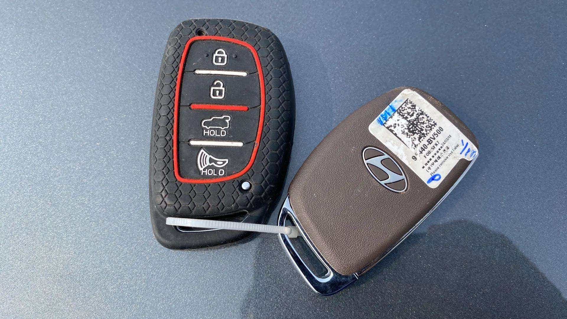 Car key fobs of a Hyundai Creta