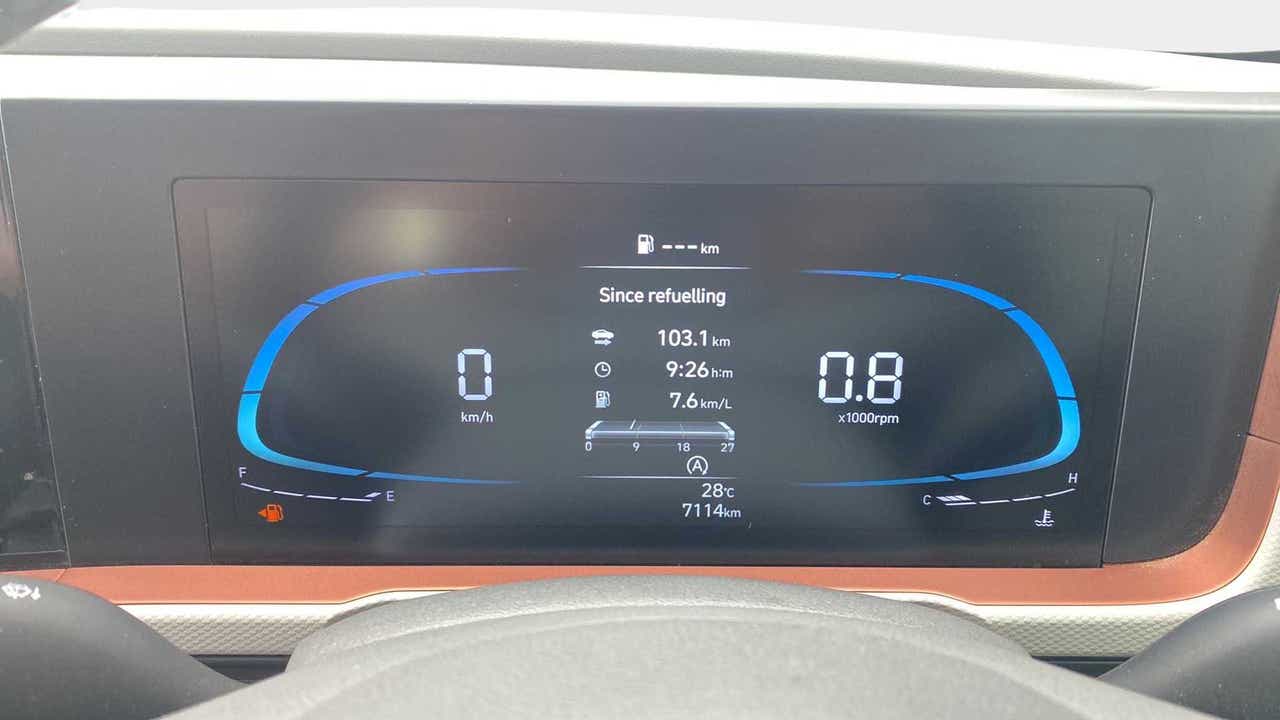 Instrument cluster display of a Hyundai Creta
