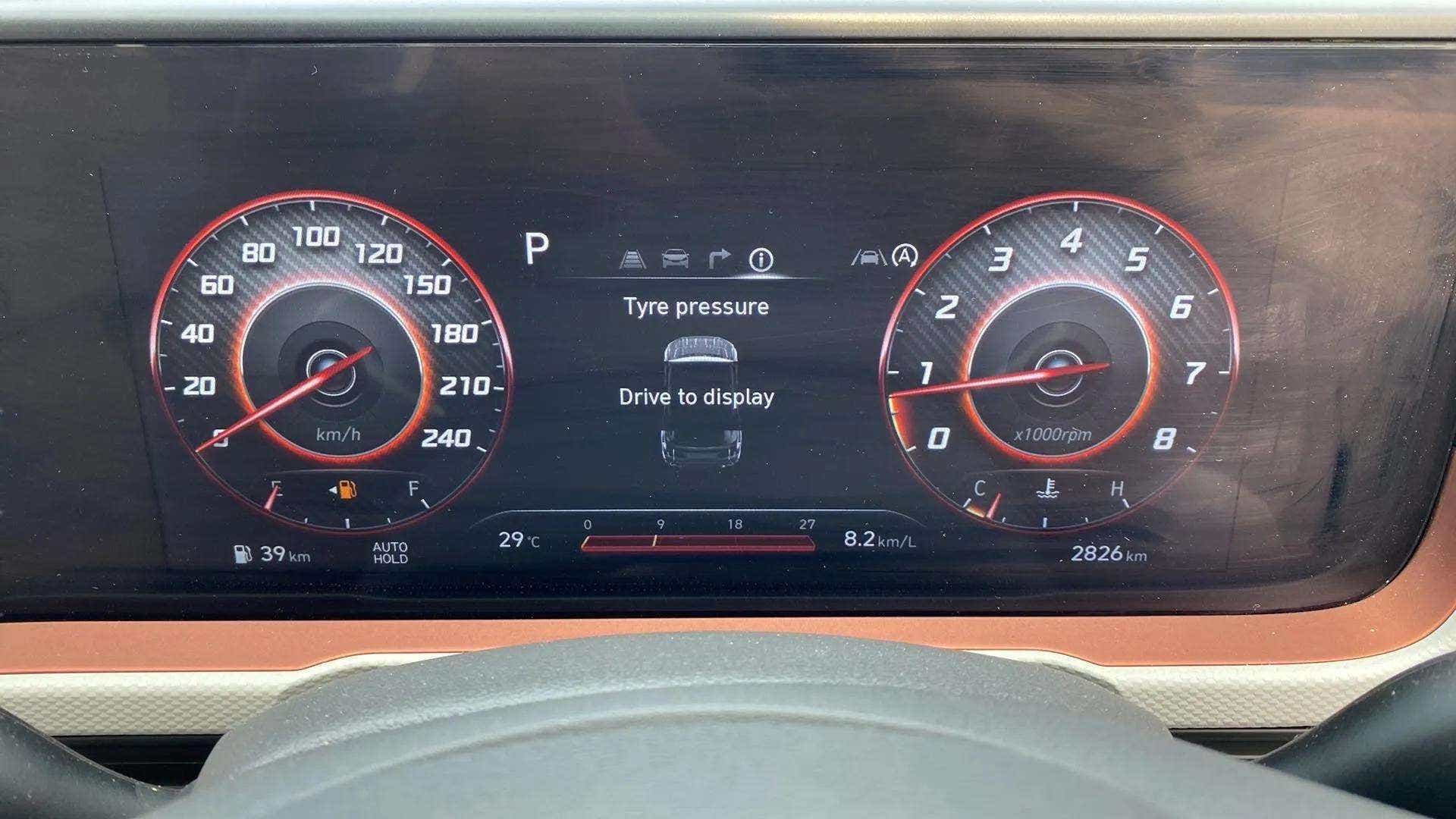 Instrument cluster display of a Hyundai Creta
