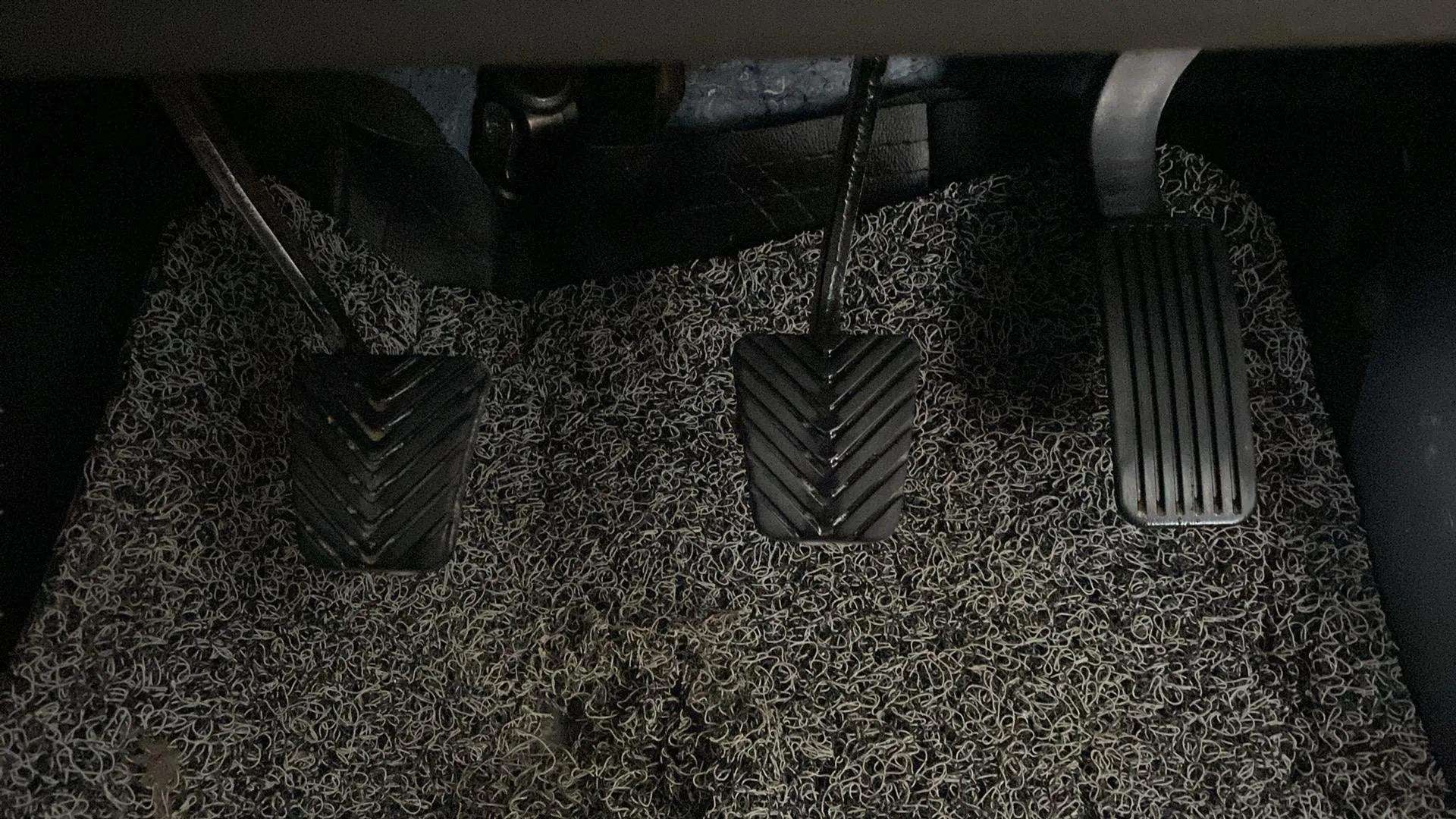Close-up of the foot pedals of a Hyundai Creta