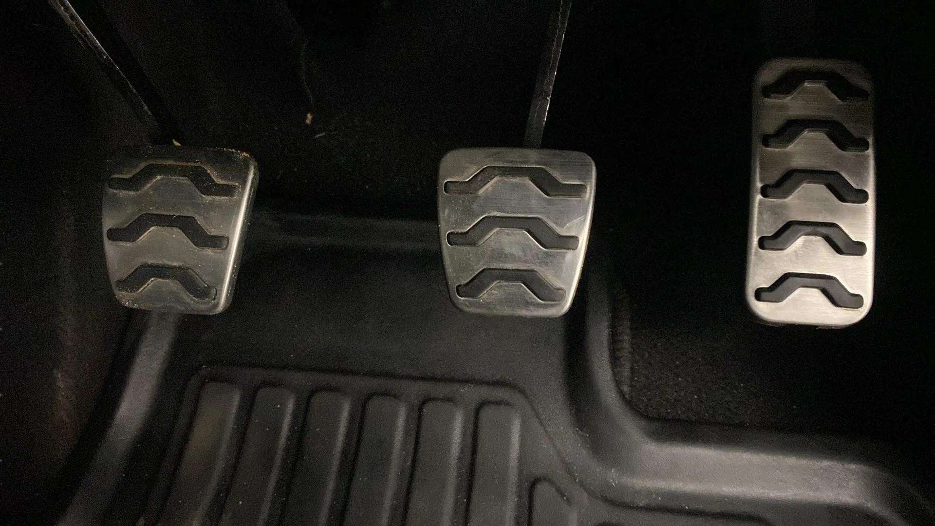 Close-up of the foot pedals of a Hyundai Creta 2018-2023