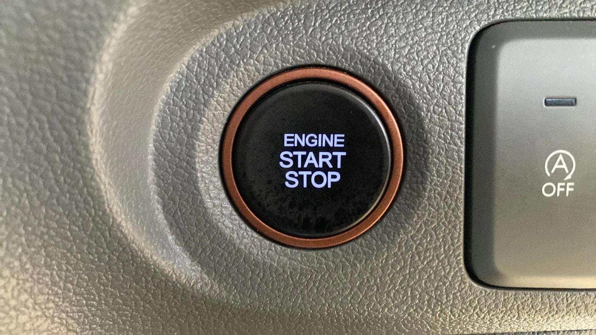 Engine start stop button of a Hyundai Creta