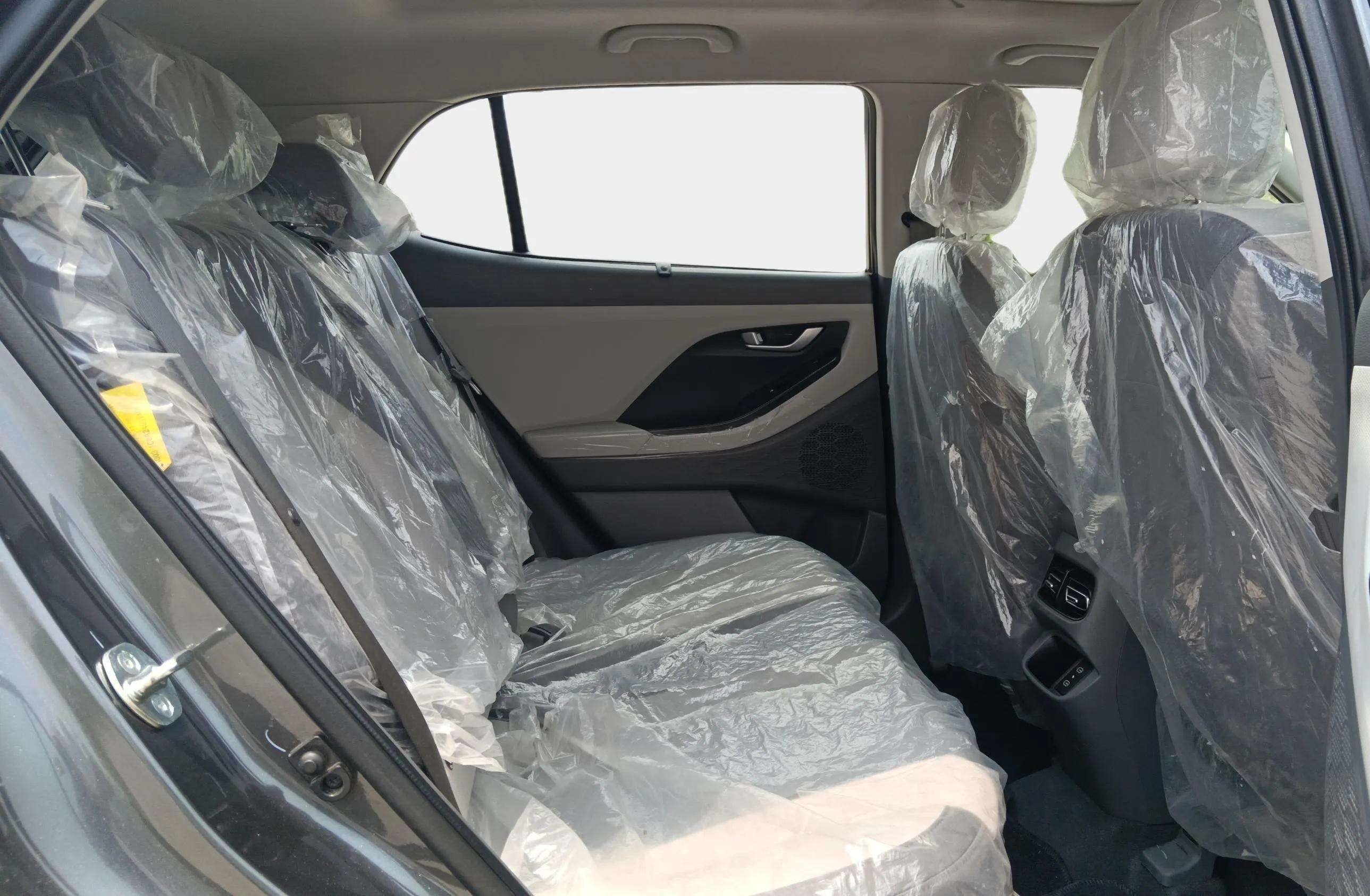 Rear seat view of a Hyundai Creta