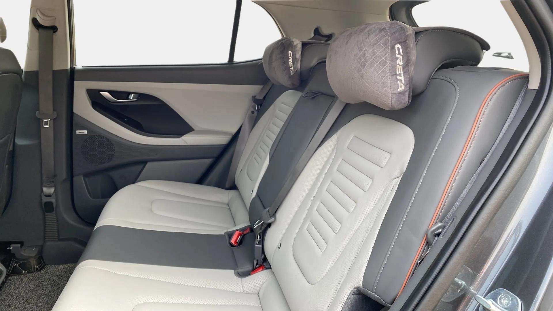Rear seat interior of a Hyundai Creta