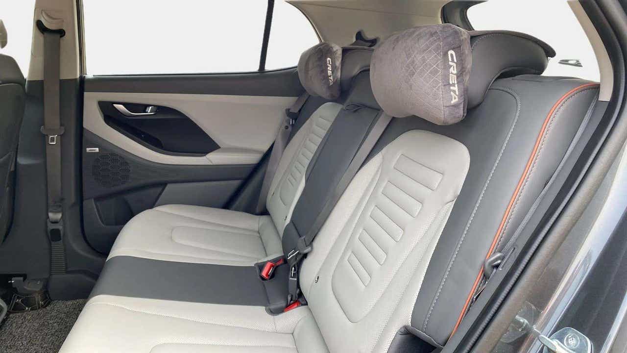 Rear seat interior of a Hyundai Creta