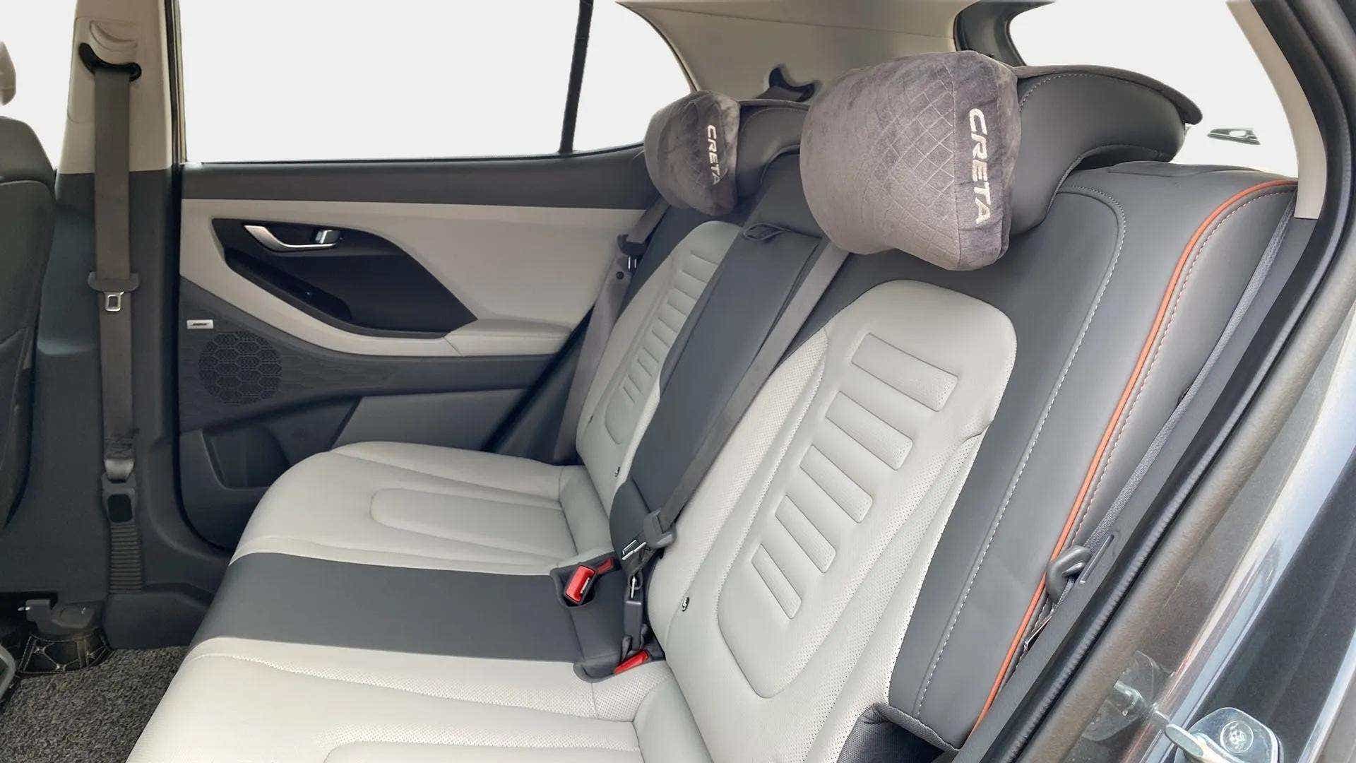 Rear seat interior of a Hyundai Creta