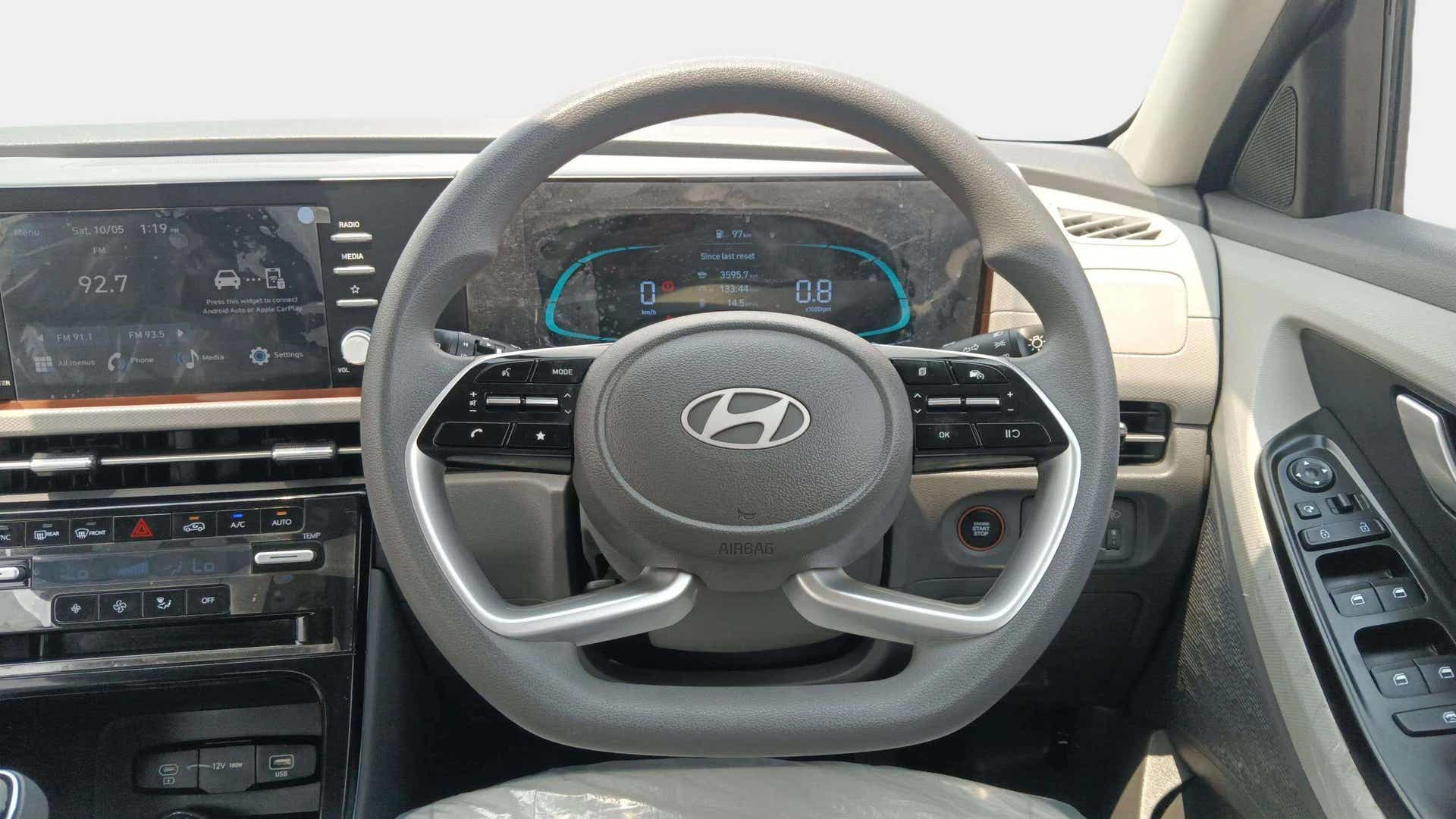 Interior dashboard view of a Hyundai Creta