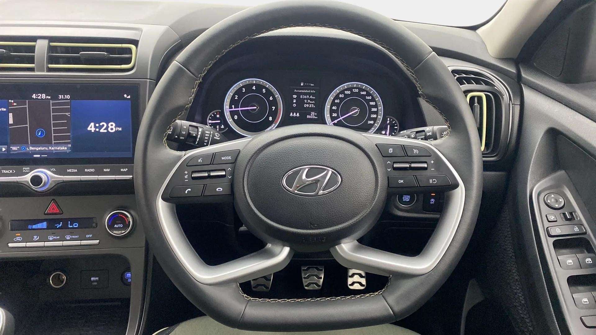Interior dashboard view of a Hyundai Creta 2018-2023