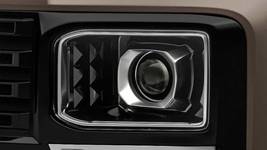 Headlight close-up of Hyundai Exter