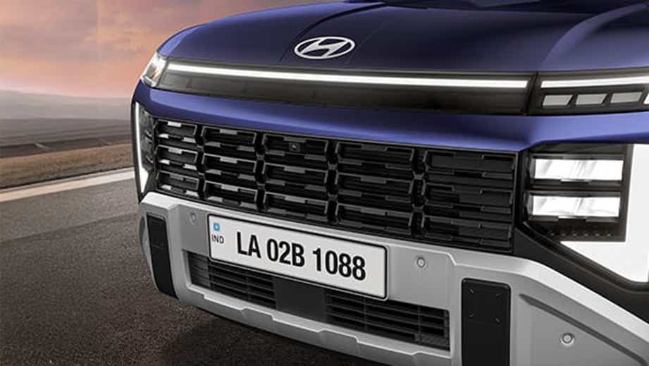Front grille of a Hyundai Venue Facelift