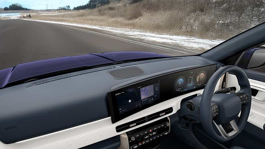 Interior dashboard view of a Hyundai Venue Facelift