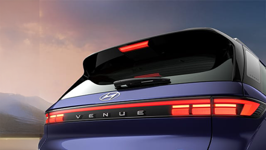 Rear view of a Hyundai Venue Facelift