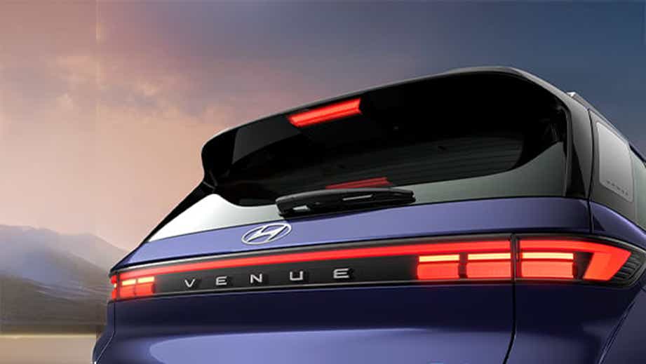 Rear view of a Hyundai Venue Facelift