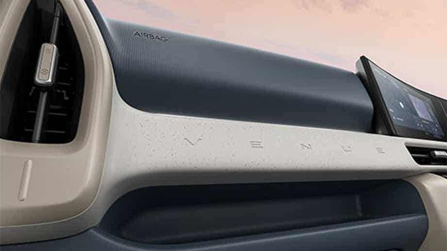 Dashboard view of a Hyundai Venue Facelift