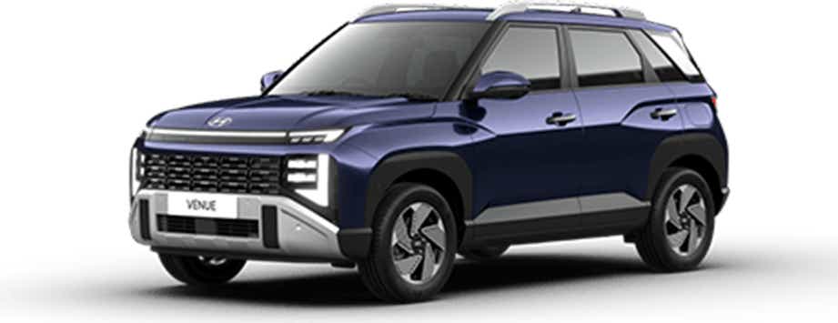 Front three-quarter of a Hyundai Venue Facelift