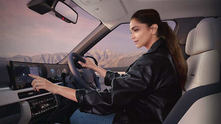 Interior dashboard view of a Hyundai Venue Facelift