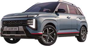 Front three-quarter of a Hyundai Venue N Line Facelift