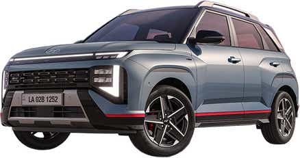 Front three-quarter of a Hyundai Venue N Line Facelift