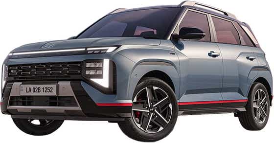 Front three-quarter of a Hyundai Venue N Line Facelift