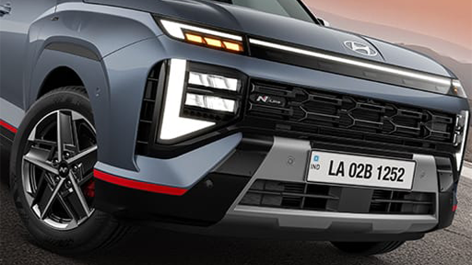 Front view of a Hyundai Venue N Line Facelift