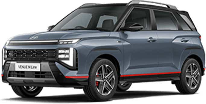 Front three-quarter of a Hyundai Venue N Line Facelift