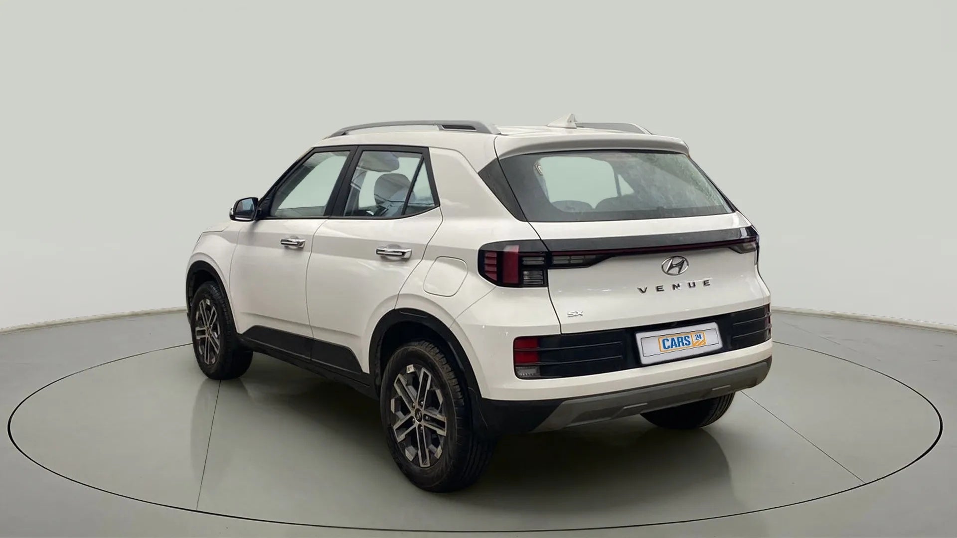 Rear three-quarter view of a Hyundai Venue