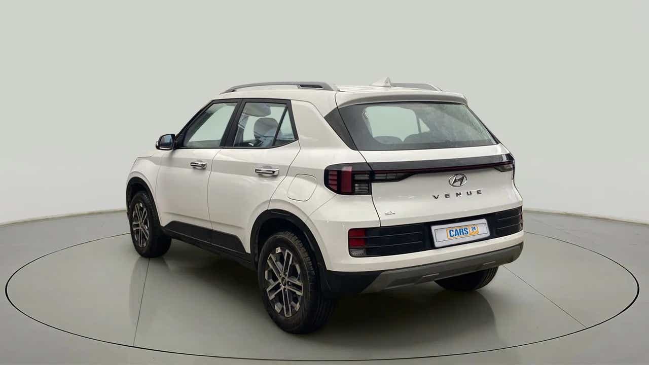 Rear three-quarter view of a Hyundai Venue