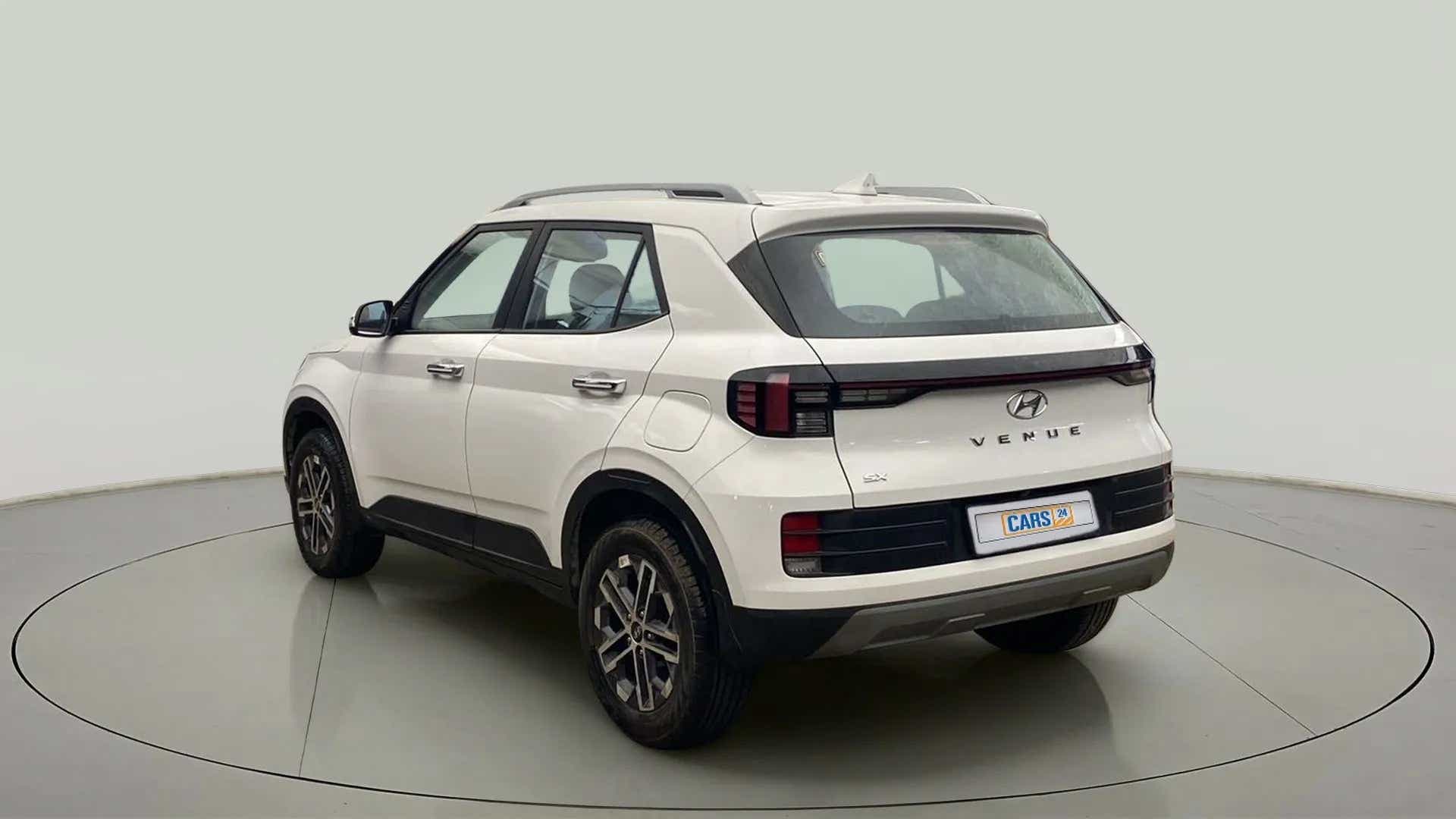 Rear three-quarter view of a Hyundai Venue