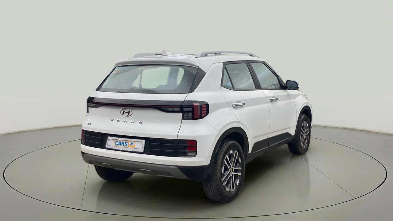 Rear three-quarter view of a Hyundai Venue