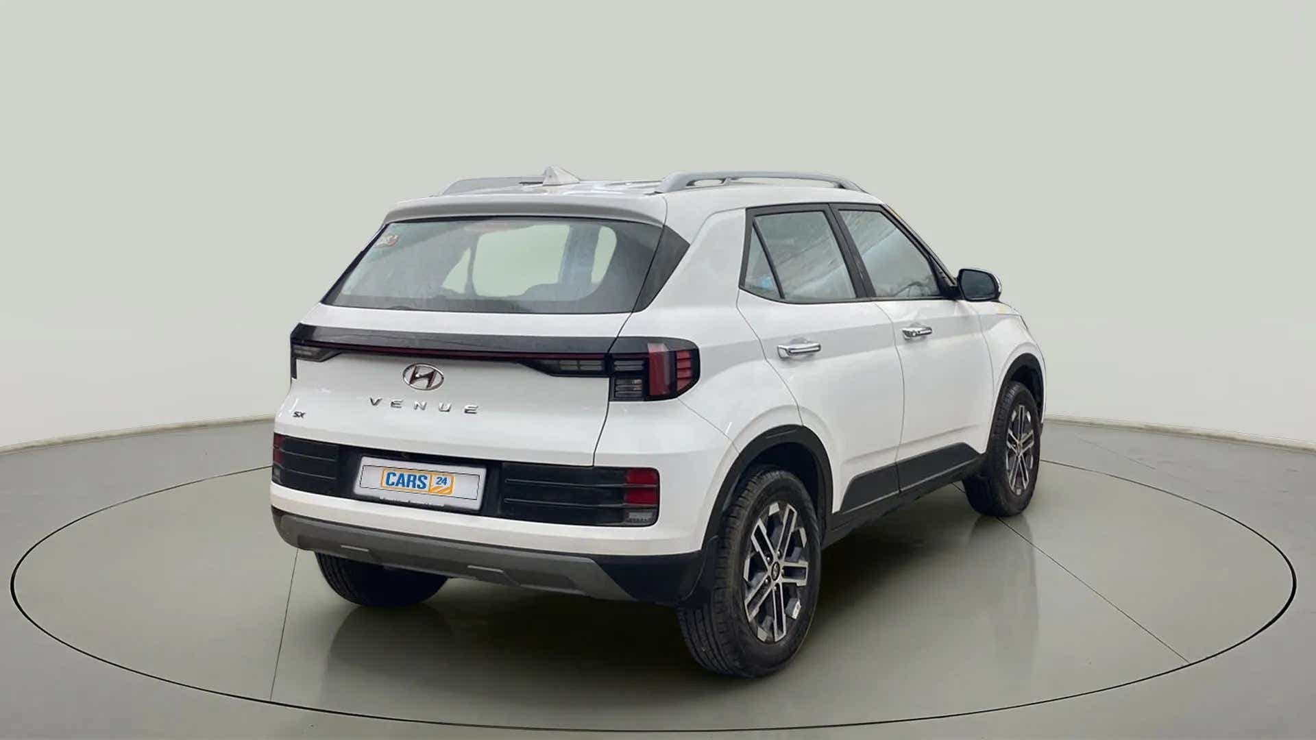 Rear three-quarter view of a Hyundai Venue