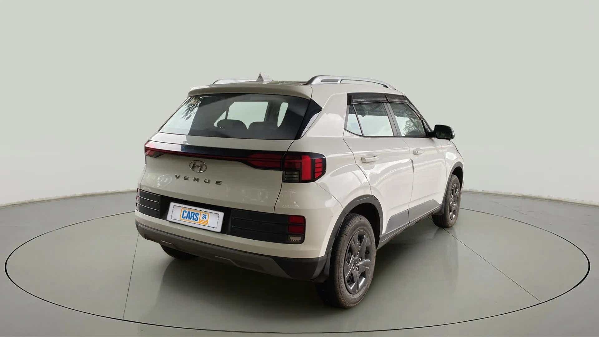 Rear three-quarter view of a Hyundai Venue